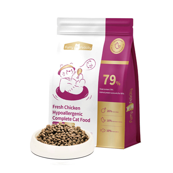 High Protein Healthy OEM Food Factory Exports Organic Limited Ingredient Diet Pet Cat Food Raw Chicken Flavors Skin Coat Health